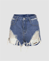Astris Ripped Denim Shorts